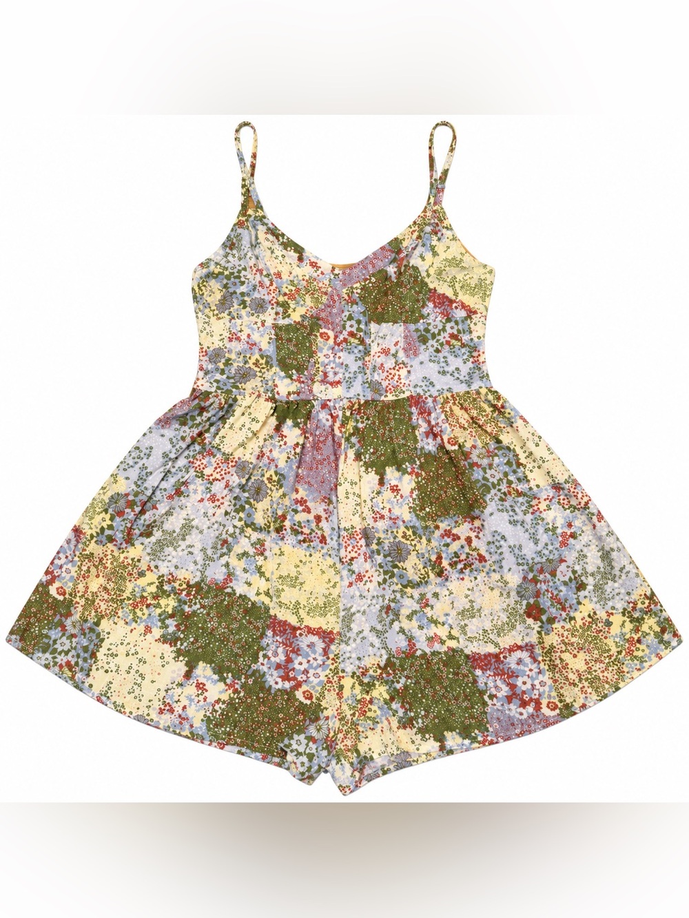 BP. Patchwork Floral EcoVero Skort Romper Size Small - Picture 3 of 5